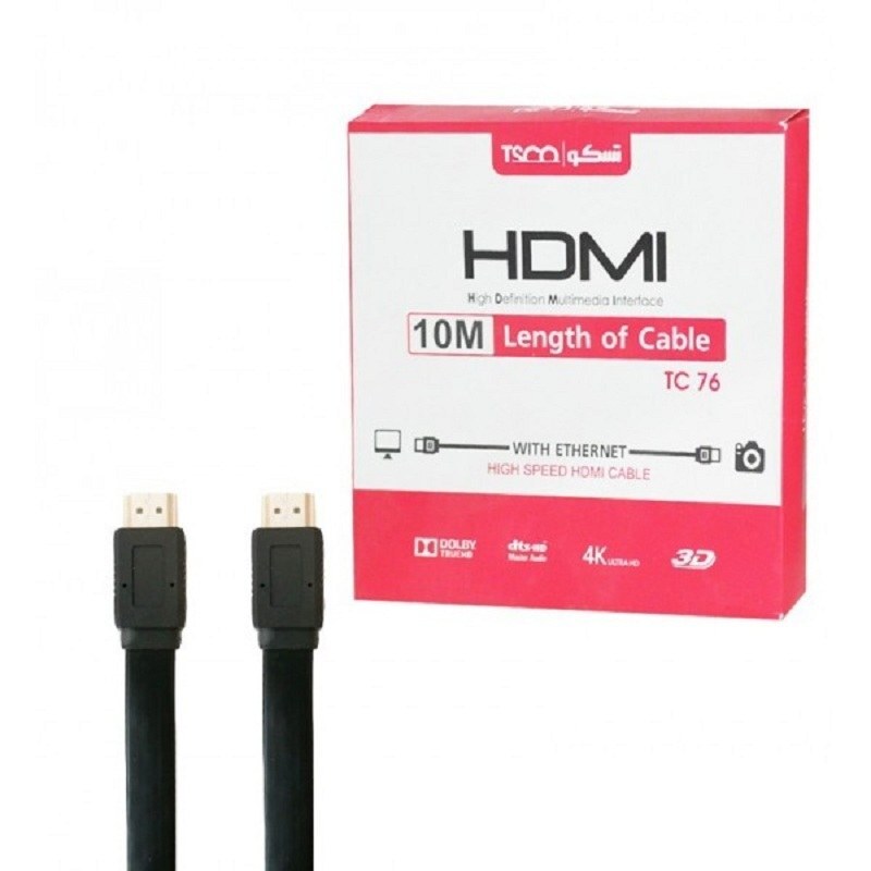 کابل HDMI تسکو مدل TSCO TC 76 به طول 10متر