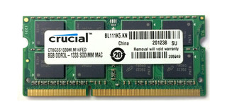 رم لپ تاپ کروشیال مدل DDR3 1333 PC3L ظرفیت 8 گیگابایت