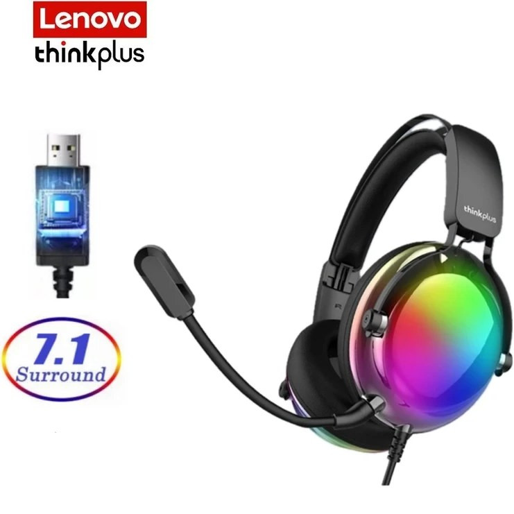 هدست سیمی Lenovo ThinkPlus G82A سازگار با کامپیوتر، PS4 و لپتاپ
