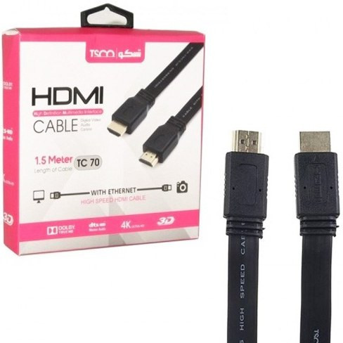 کابل HDMI تسکو مدل TC 70 به طول 1.5 متر با انتقال داده با سرعت بالا