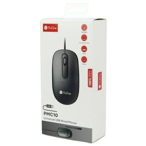 alt="ماوس ProOne PMC10 در دست کاربر؛ نشان‌دهنده اندازه مناسب و خوش‌فرم بودن دستگاه"