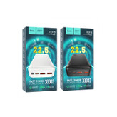 محتویات جعبه پاوربانک هوکو J101B شامل کابل و دفترچه راهنما