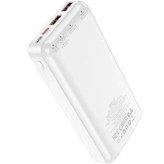 پاوربانک هوکو مدل J101A رنگ سفید با فناوری شارژ سریع 22.5 وات، طراحی مدرن و ظرفیت بالا برای شارژ ایمن دستگاههای هوشمند