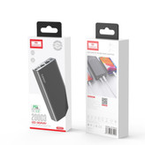 تصویر بستهبندی رسمی پاوربانک ارلدام مدل PD22 همراه با مشخصات فنی روی جعبه