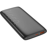 تصویر پاوربانک هوکو مدل J122 رنگ مشکی با ظرفیت 10000 میلیآمپر ساعت و طراحی فوق باریک مناسب برای آیفون و سامسونگ