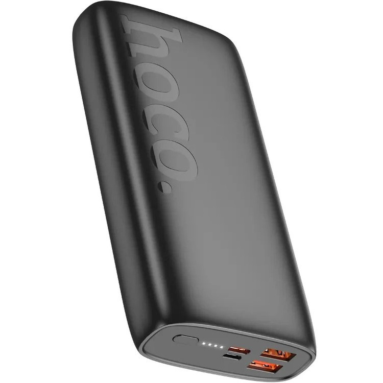 تصویر پاوربانک هوکو مدل J122A رنگ مشکی با ظرفیت 20000 میلی آمپر ساعت و قابلیت شارژ سریع