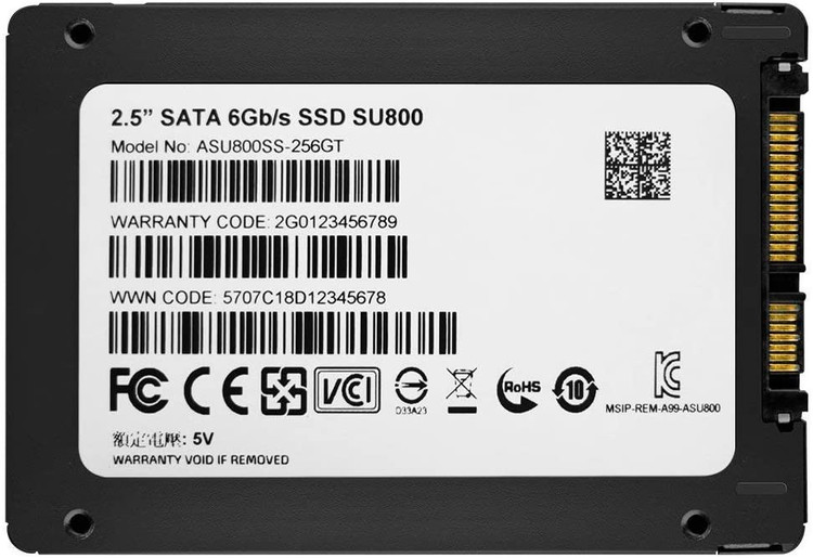 نمای زاویهای حافظه SSD ای دیتا 256GB SU800 در فروشگاه Abtinpc.ir شهر اصفهان