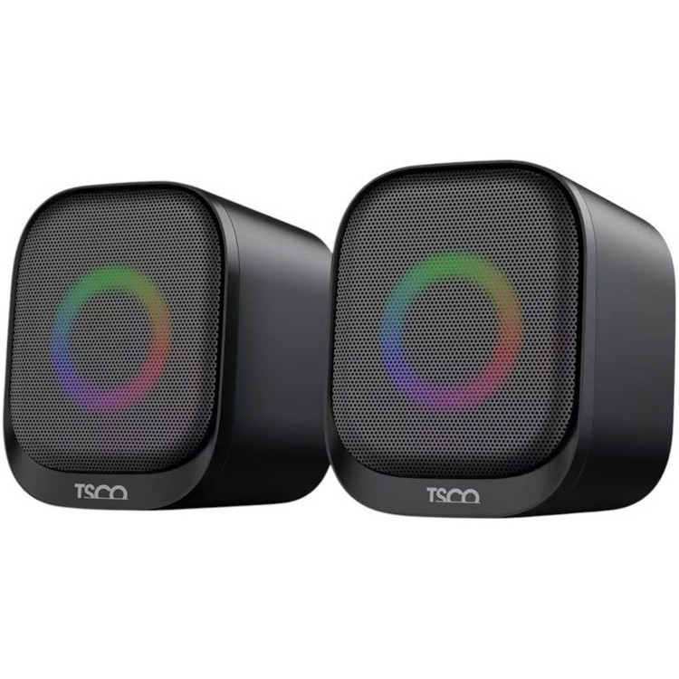 اسپیکر دسکتاپ تسکو مدل TS 2073 با نور RGB روشن در حالت کارکرد
