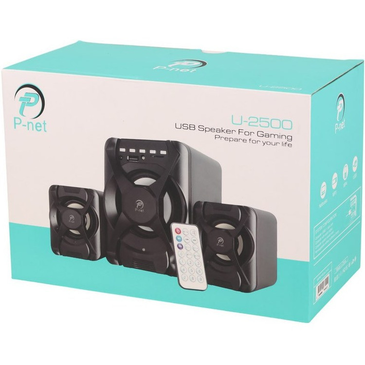 بستهبندی اسپیکر سه تکه پی نت مدل U-2500 با مشخصات محصول