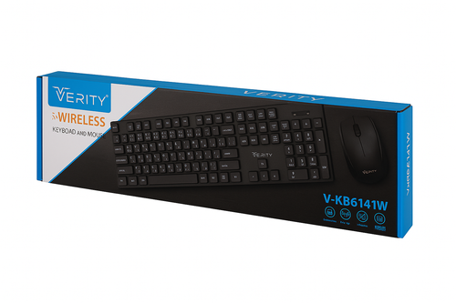 جعبه اصلی کیبورد و ماوس بیسیم وریتی V-KB6141W با طراحی برند Verity