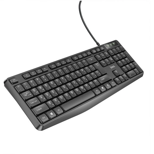 نمای نزدیک از کلیدهای کیبورد هوکو DI49 با چاپ UV و کابل USB-A مقاوم