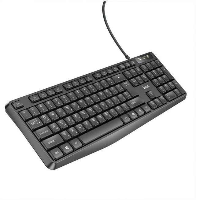 نمای نزدیک از کلیدهای کیبورد هوکو DI49 با چاپ UV و کابل USB-A مقاوم