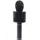 میکروفون بیسیم بلوتوثی WS-858 رنگ مشکی با قابلیت کارائوکه و تغییر صدا