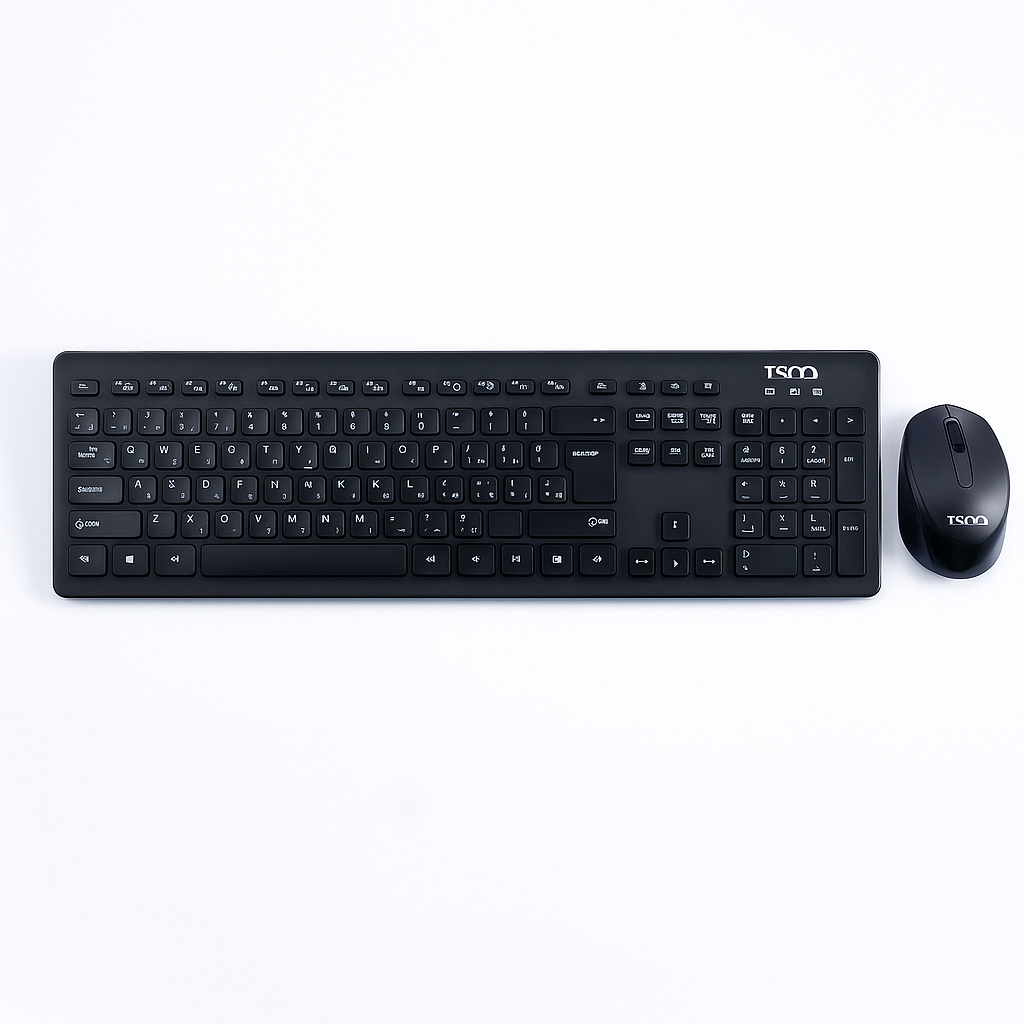 نمای کلی کیبورد و ماوس بی سیم تسکو مدل TKM 7011 WN | AbtinPC