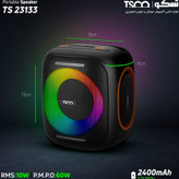 نمای جانبی اسپیکر بلوتوثی TS 23133 با طراحی منحصر به فرد - Abtinpc.ir