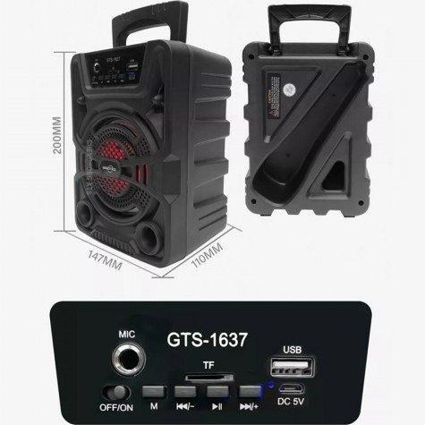 اسپیکر بلوتوثی GTS-1637 - میکروفن کنترل همراه