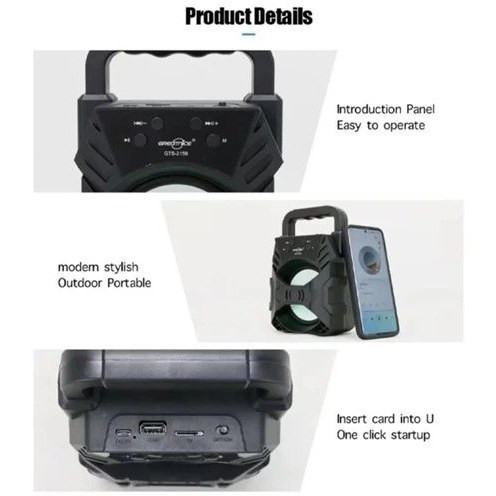 اسپیکر بلوتوثی قابل حمل جی تی اس مدل GTS-2159 در حال استفاده