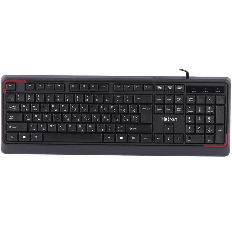 کیبورد هترون HK180 در حال استفاده برای تایپ و کارهای روزمره