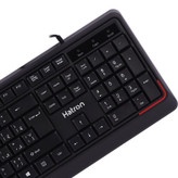 کیبورد هترون مدل HK180 با طراحی ارگونومیک و 104 کلید