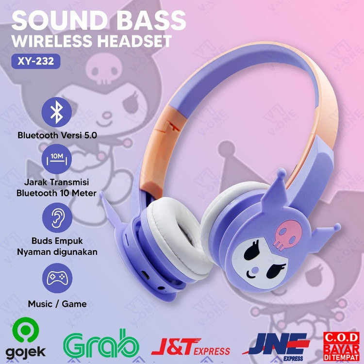 هدفون عروسکی XY-232 با طراحی جذاب و پشتیبانی از بلوتوث، کارت TF و جک 3.5 میلیمتری | آبتین رایانه