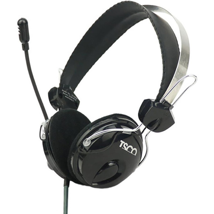 هدست با سیم تسکو مدل TH 5018 در حال استفاده برای مکالمه و گیمینگ | آبتین رایانه