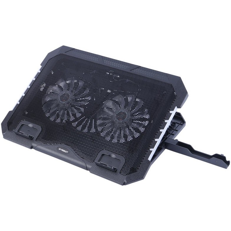 پایه خنک کننده لپ تاپ با دو فن 140 میلی‌متری و نورپردازی RGB