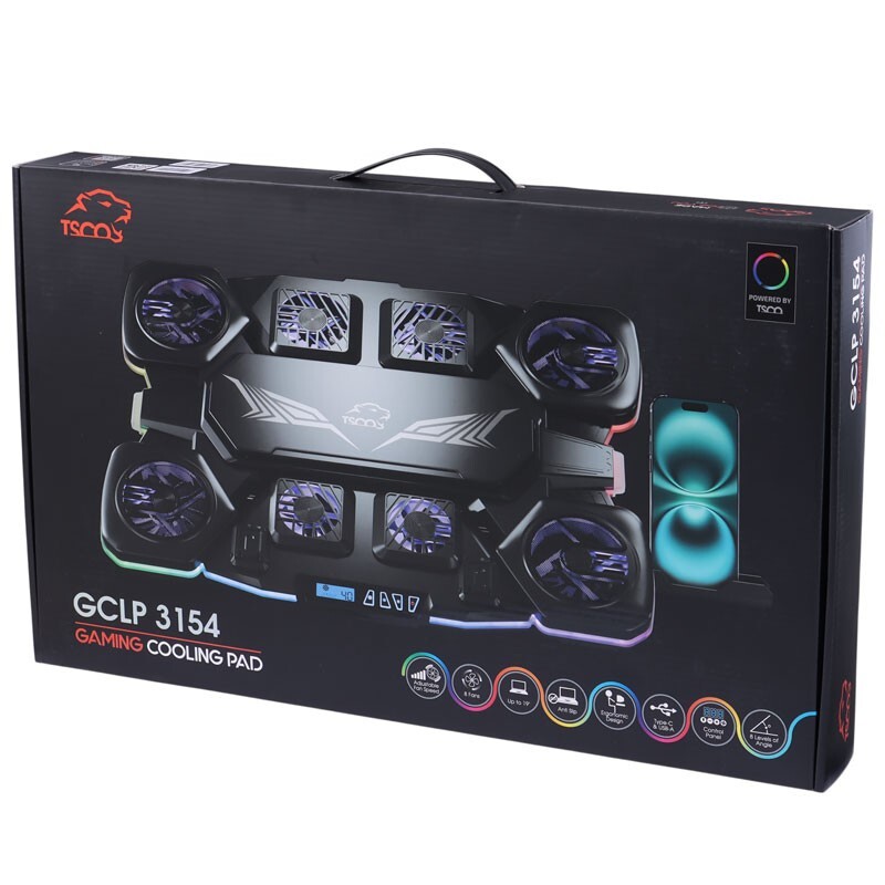 پایه خنک کننده لپ تاپ حرفه‌ای برای لپ‌تاپ‌های ۱۹ اینچی