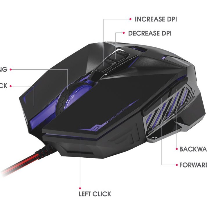 ماوس گیمینگ تسکو TM 768GA با دکمه‌های جانبی و نورپردازی LED در اصفهان
