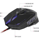 ماوس گیمینگ تسکو TM 768GA با دکمههای جانبی و نورپردازی LED در اصفهان