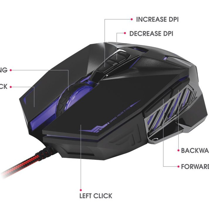 ماوس گیمینگ تسکو TM 768GA با دکمههای جانبی و نورپردازی LED در اصفهان