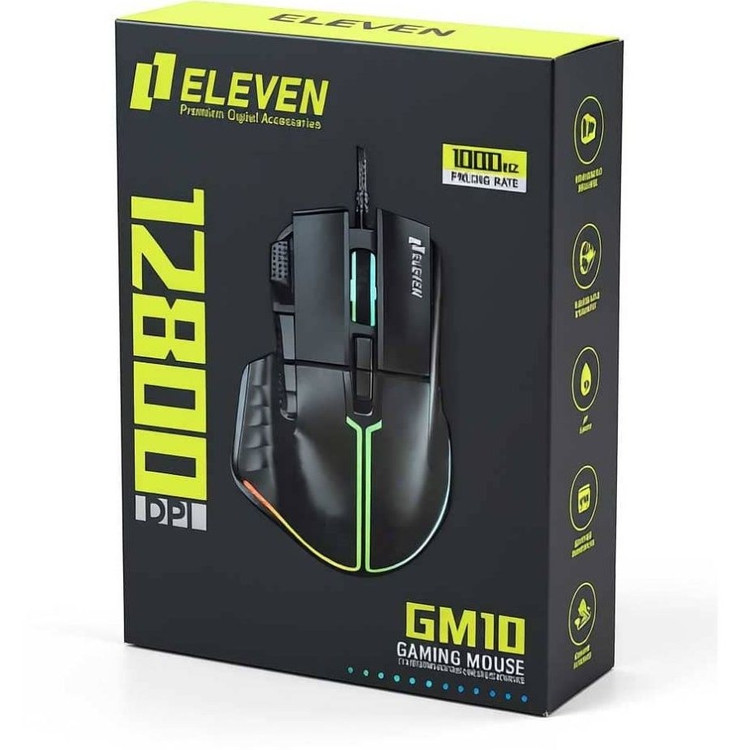 ماوس ایلون مدل GM10 با طراحی ارگونومیک و ویژگیهای گیمینگ