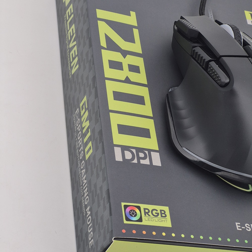 ماوس گیمینگ ایلون مدل GM10 با رابط USB و دقت ۱۲۸۰۰ DPI