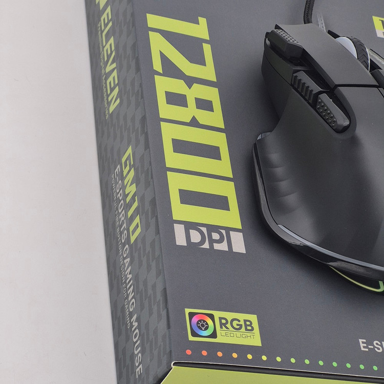 ماوس گیمینگ ایلون مدل GM10 با رابط USB و دقت ۱۲۸۰۰ DPI