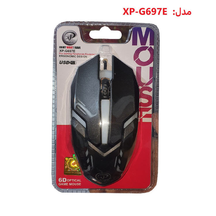 ماوس با کابل ۶۰ سانتیمتری و حسگر اپتیکال | آبتین رایانه