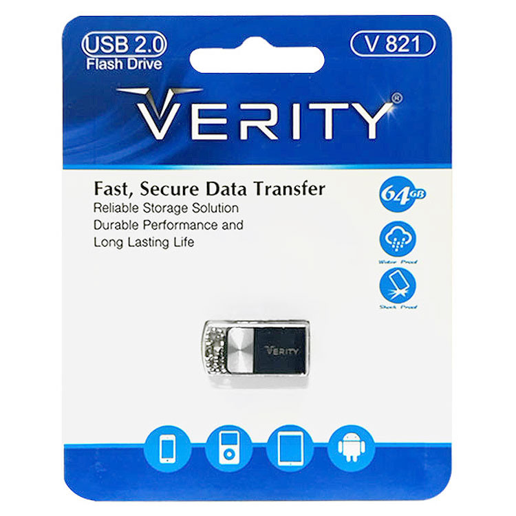فلش مموری وریتی V821 مدل 64 گیگابایت مقاوم در برابر آب - آبتین رایانه