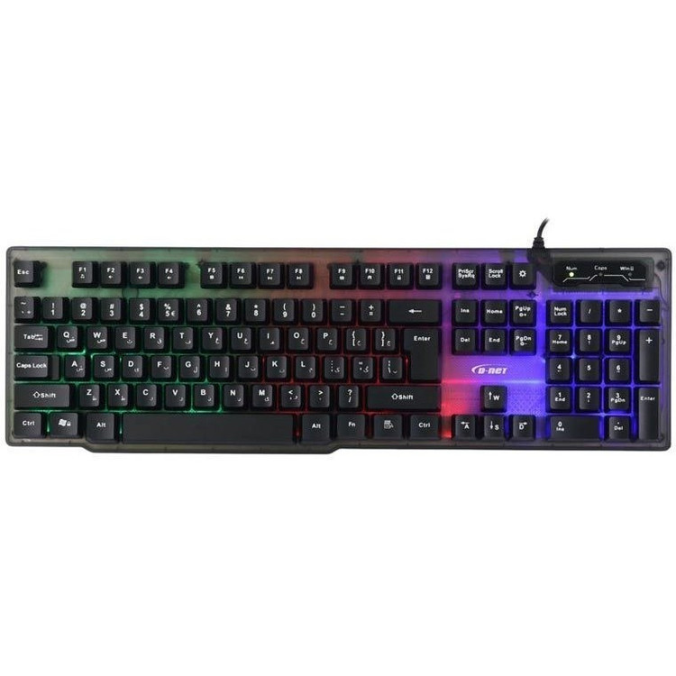 نمای نورپردازی RGB کیبورد گیمینگ دی نت DT-996