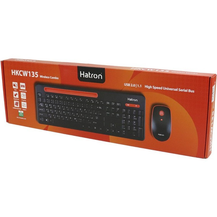 کیبورد ممبران بی صدا هترون HKCW135 با حروف فارسی حک شده