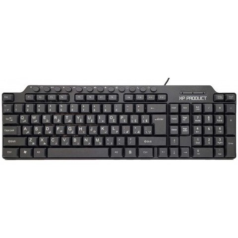 کیبورد ایکس پی‌پروداکت مدل XP-8200N | فول سایز ممبران کم‌صدا با حروف فارسی و 115 کلید