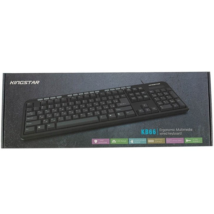 کیبورد اداری کینگ استار KB66 با کابل 150 سانتیمتری