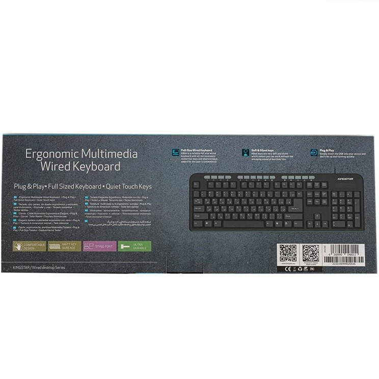 کیبورد سیمی KB66 سازگار با ویندوز مک و لینوکس