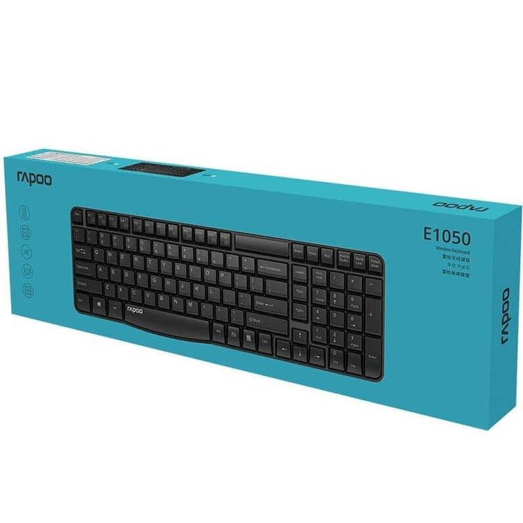 کیبورد وایرلس Rapoo E1050 با حروف فارسی حک شده و کلیدهای ممبران