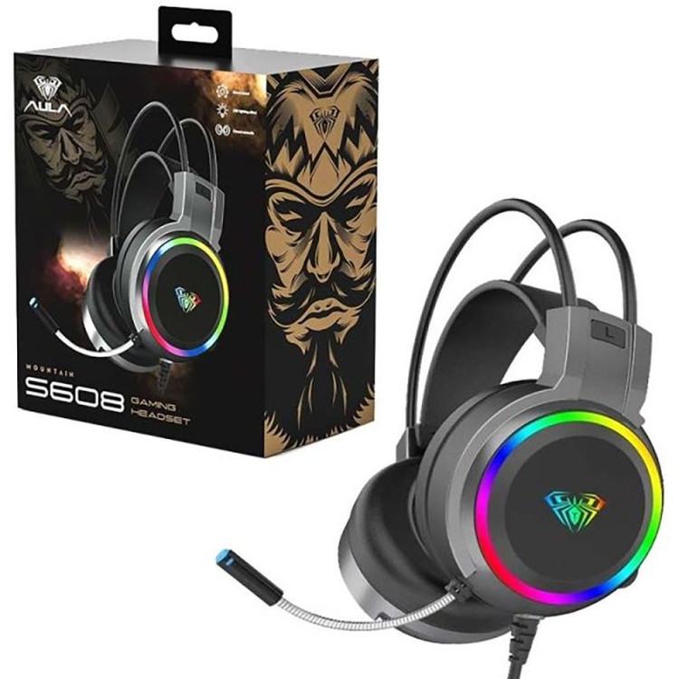 هدست گیمینگ آئولا مدل S608 با نورپردازی RGB