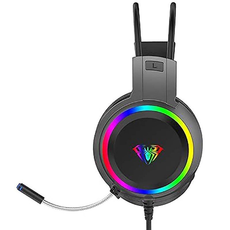 نمای نزدیک گوشی هدست AULA S608 و طراحی روگوشی راحت