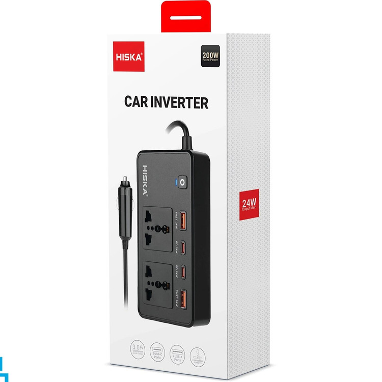 اینورتر فندکی هیسکا CH-5519 با خروجی برق 220 ولت AC