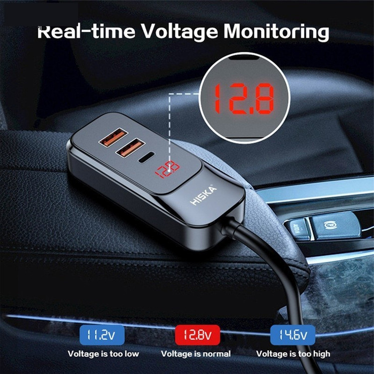 شارژ سریع PD و QC3.0 در شارژر موبایل داخل ماشین HCC-327