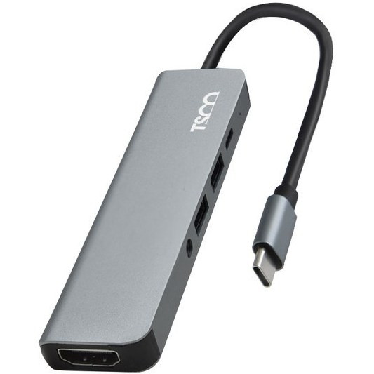 هاب USB تسکو THU 1160 | پنج پورت با HDMI، Type-C و شارژ سریع تا ۸۰ وات