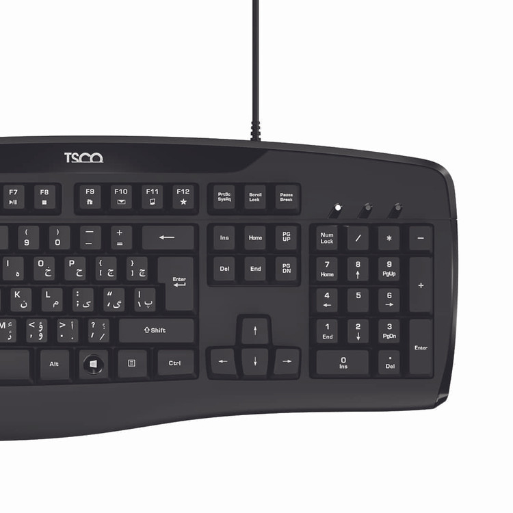 طراحی مقاوم کیبورد باسیم تسکو TK 8043